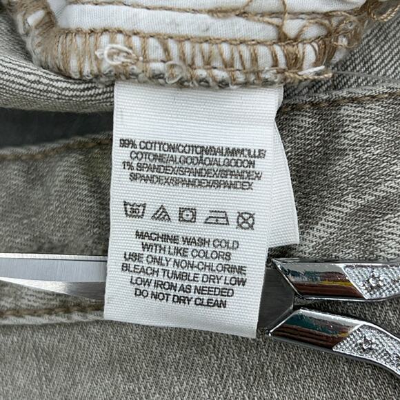 Free People Womens Size W30 Jeans Ripped Distressed Straight Leg Denim Grey - Picture 12 of 13